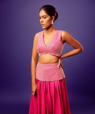Pink-orange ombre jasmine set 2