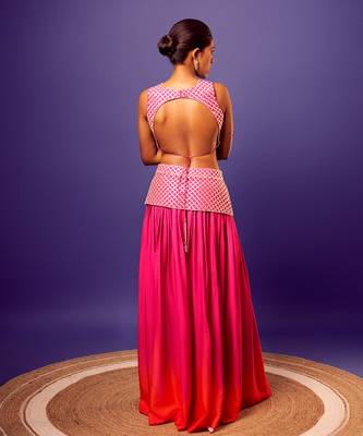 Pink-orange ombre jasmine set 3