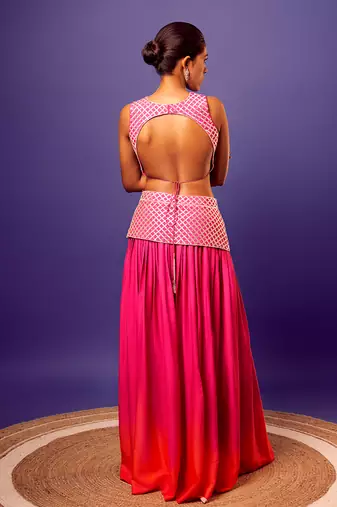 Pink-orange ombre jasmine set
