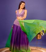 Purple-green ombre jasmine set