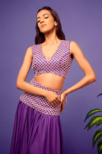 Purple-green ombre jasmine set