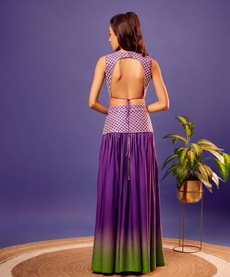 Purple-green ombre jasmine set 3