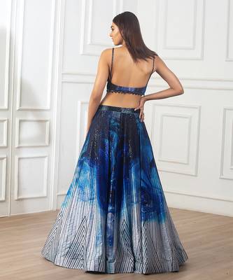 Printed Triangle Lehenga Set 3