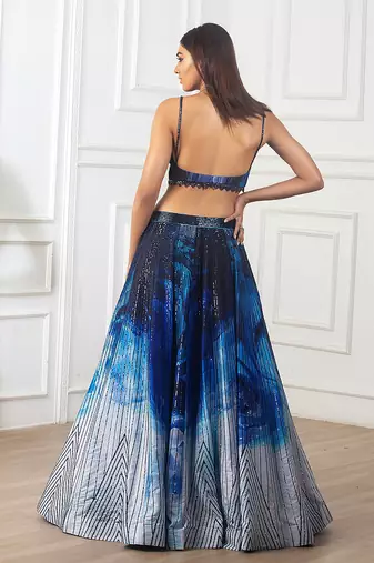 Printed Triangle Lehenga Set