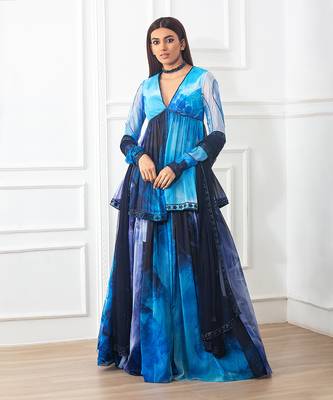 Peplum Printed Lehenga Set 1