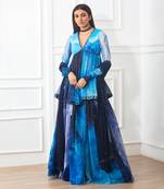 Peplum Printed Lehenga Set