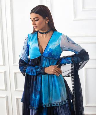Peplum Printed Lehenga Set 3