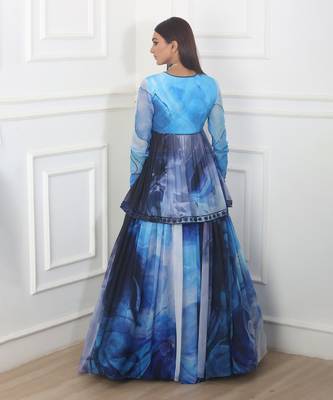 Peplum Printed Lehenga Set 4