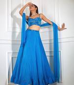 Teal Blue Lehenga Set