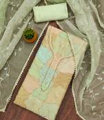 Manvaa women's multi unstitched sequnce work organza dress material (cp9059lgn)