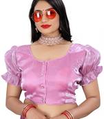Panjari Store Pink Soft Zimichoo Half Puff Sleeve Padded blouse Size Will Be 38(Self alterable from 36-40)