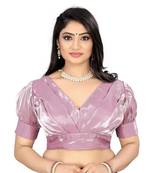 Panjari Store Pink Soft Zimichoo Half Puff Sleeve Padded blouse Size Will Be 38(Self alterable from 36-40)