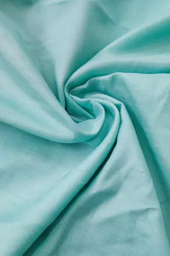 Manvaa women's sea green sequence premium roman silk dress material