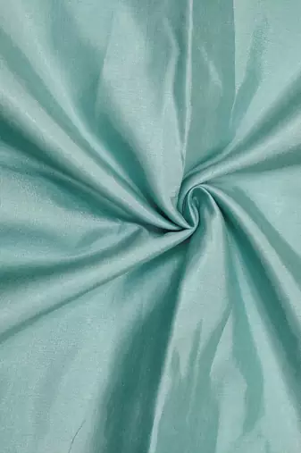 Manvaa women's sea green sequnce work viscose organza dress material