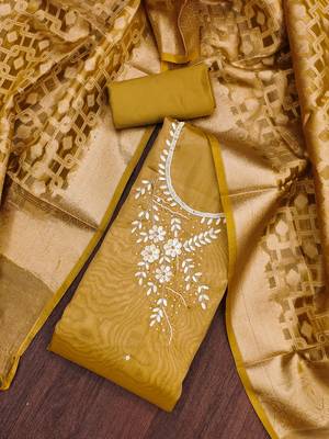 Manvaa women's must handwork pure viscose dress material 4
