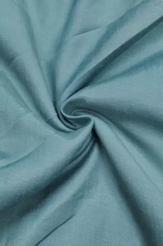 Manvaa women's sea green sequnce work pure roman cotton silk dress material