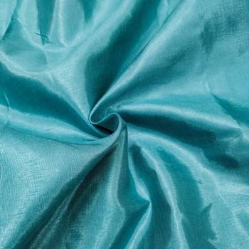 Manvaa women's sky blue heavy thread embroidery pure organza dress material 3