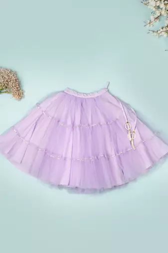 Violet pure spun top lehenga set for girls.