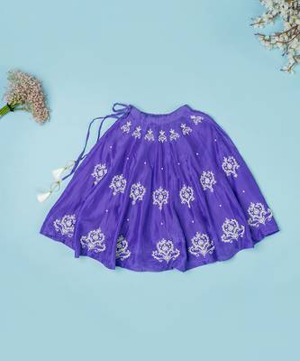 Violet pure spun lehenga set for girls. 5