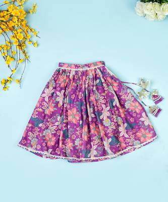 Purple  lehenga set for girls 5