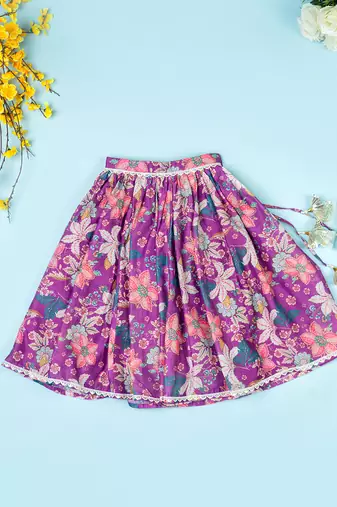 Purple  lehenga set for girls