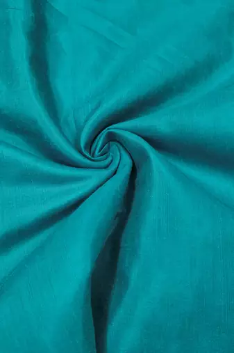 Manvaa women's blue thread embroidery premium cotton silk dress material
