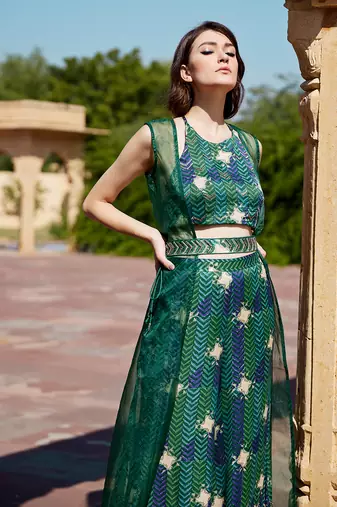 Evergreen satin co-ord set