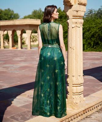 Evergreen satin co-ord set 3