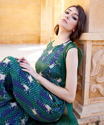 Evergreen satin co-ord set 4
