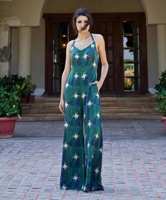 Evergreen satin jumpsuit 3