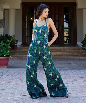 Evergreen satin jumpsuit 4