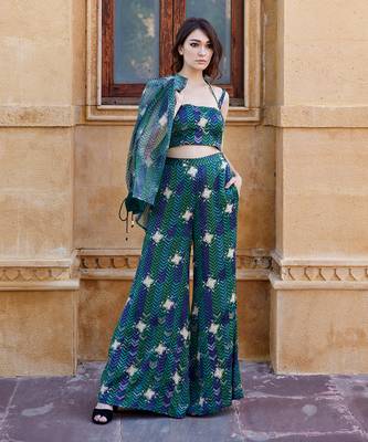 Evergreen organza co-ord set 1