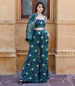 Evergreen organza co-ord set