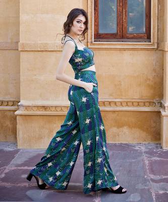 Evergreen organza co-ord set 2