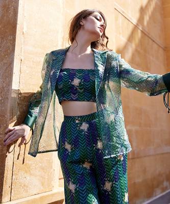 Evergreen organza co-ord set 5