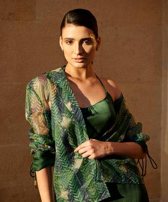 Evergreen satin long dress 2