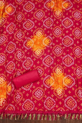 Manvaa women's pink sequnce work zora silk dress material