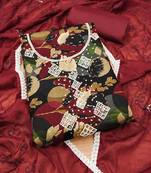 Manvaa women's multi handwork cotton dress material