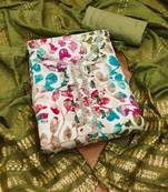 Manvaa women's multi handwork cotton dress material