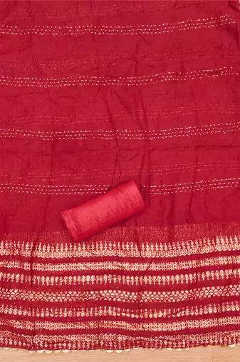 Manvaa women's multi handwork cotton dress material