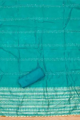 Manvaa women's multi handwork cotton dress material