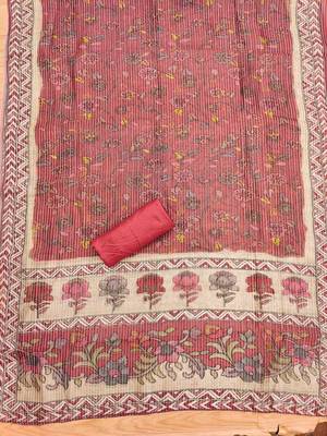 Manvaa women's rust thread work roman pv chanderi silk dress material 4