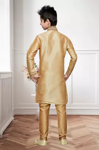 Chiku art silk kurta churidar for kid's wear