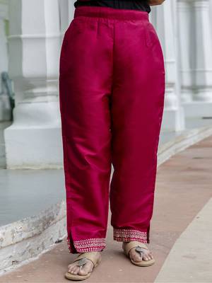Vredevogel women's silk blend straight kurta with trousers pant & nazneen dupatta set 4