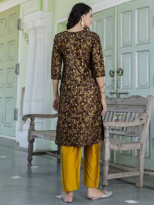 Vredevogel women's cotton silk jacquard kurta pant set with banarasi woven self designed dupatta 2