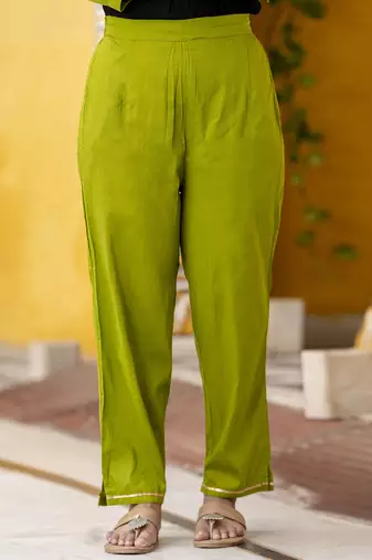 Vredevogel women's embroidered silk blend kurta & trouser pant with organza dupatta