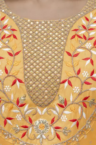 Vredevogel women's chanderi modal butti kurta with trouser pant & embroidered chanderi dupatta set