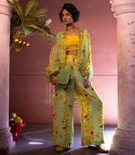 Matcha green organza co-ord set