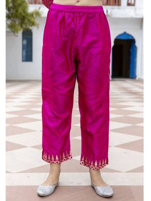 Vredevogel women's cotton silk jacquard kurta pant set with banarasi silk dupatta 4