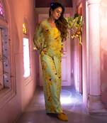 Matcha green organza co-ord set